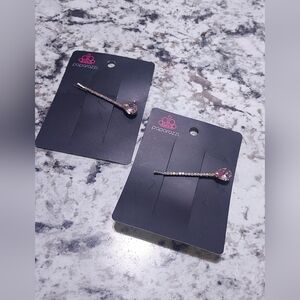 Paparazzi Pink Crystal Hair Pins